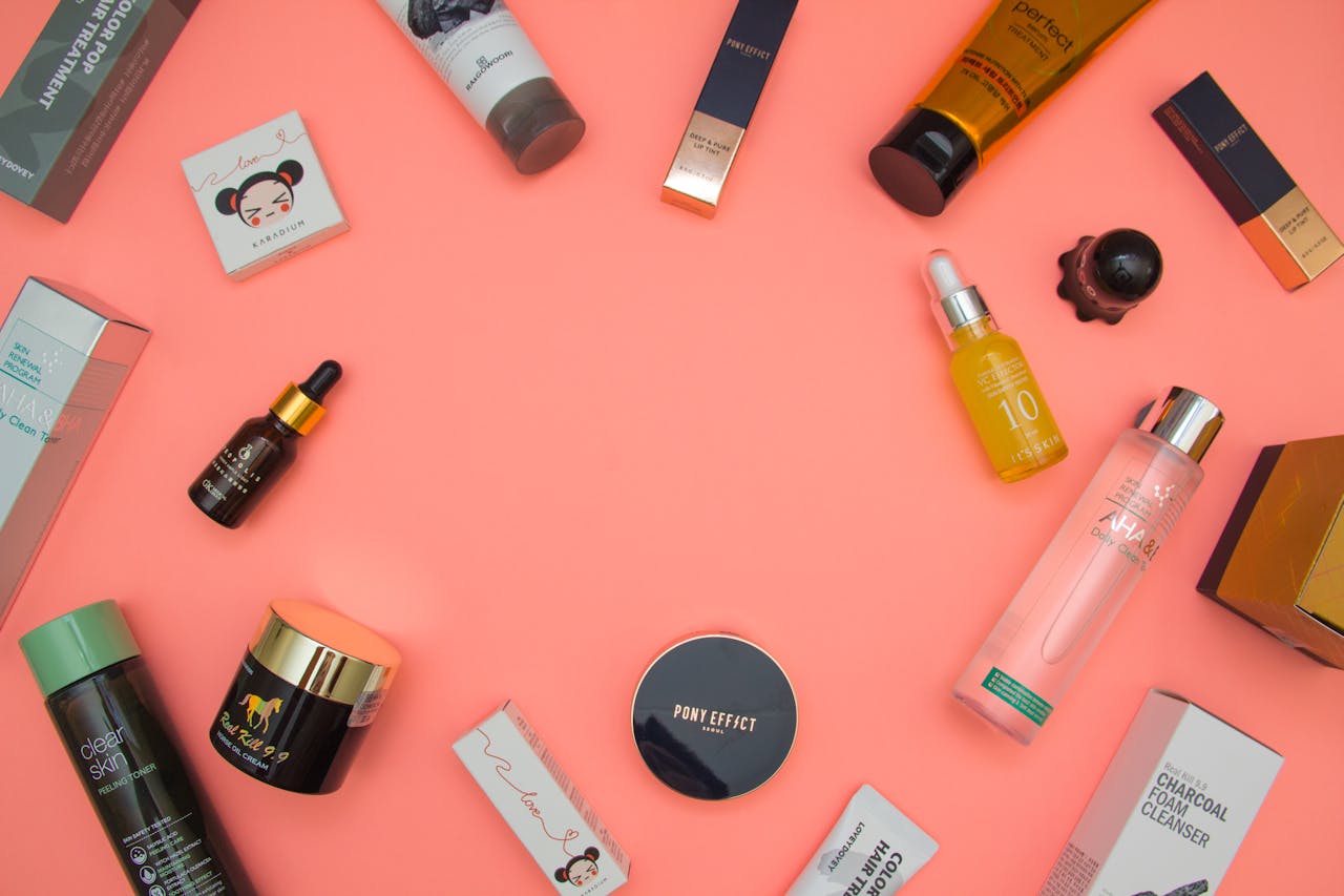 Photo of various Korean beauty products